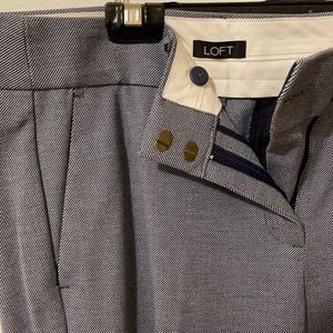 Blue striped work pants